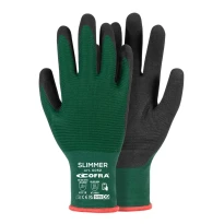 12 Pares - Guantes de Trabajo Stretch Cofra de Nitrilo Slimmer G052-DD00
