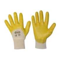 12 Pares - Guantes de Trabajo Recubiertos en Nitrilo Logica 0158PLUS