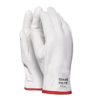 12 Pares - Guantes de trabajo de cuero de vacuno forrados - Issa Line 07155