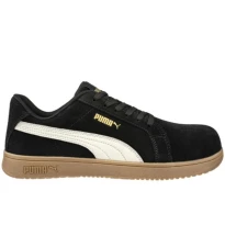 Zapatos de seguridad Puma Iconic Blk/Gum Low S1PS Bajo Metalfree 644400