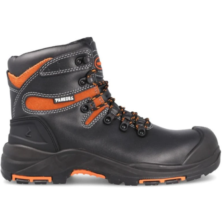 Calzado de Seguridad Paredes Black Electron II SB PL FO SR CI HI HRO SP5208 Alto Sin Metal
