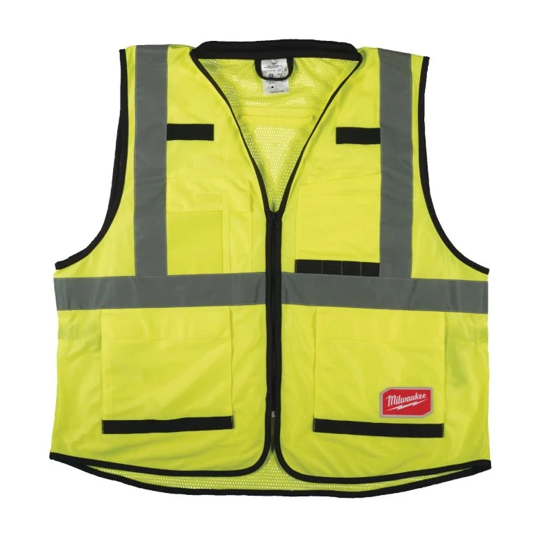 Chaleco de trabajo de alta visibilidad multibolsillos Milwaukee Premium 4932471895