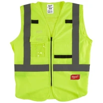 Chaleco de trabajo de alta visibilidad con múltiples bolsillos Milwaukee High-visibility 4932471889