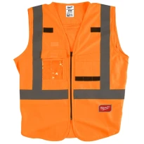 Chaleco de trabajo de alta visibilidad con múltiples bolsillos Milwaukee High-visibility 4932471889