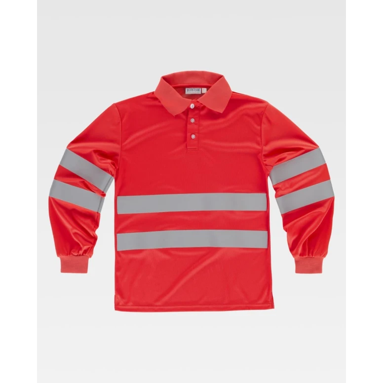Polo de trabajo de manga larga alta visibilidad C3837 de Workteam