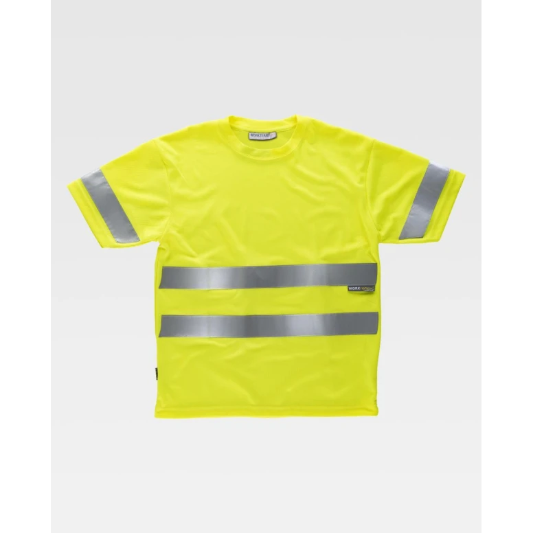 Camiseta de Trabajo Manga Corta Alta Visibilidad Workteam C3945