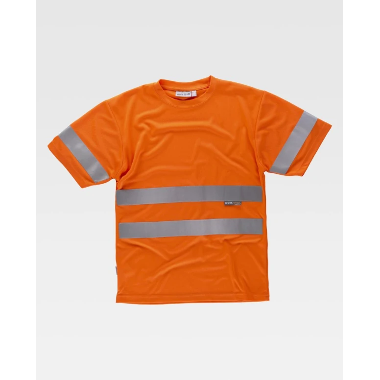Camiseta de Trabajo Manga Corta Alta Visibilidad Workteam C3945