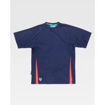 Camiseta de Trabajo Workteam Manga Corta Bicolor Elástica WF2716