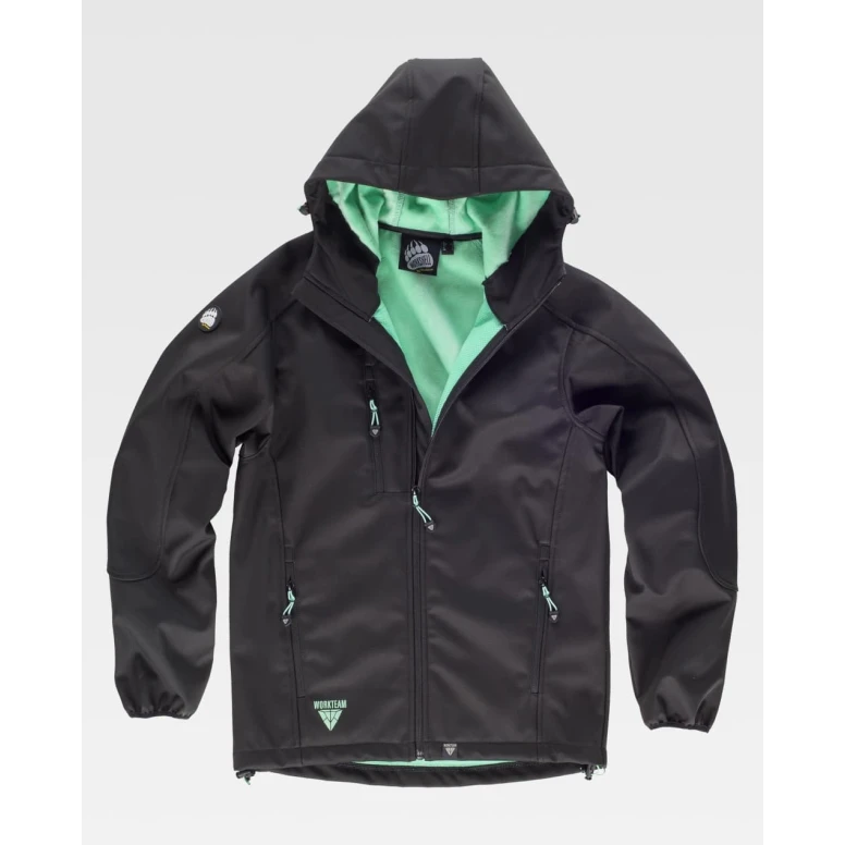 Chaqueta de Trabajo para Hombre con Capucha Workteam Workshell S9499