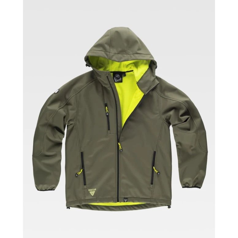 Chaqueta de Trabajo para Hombre con Capucha Workteam Workshell S9499