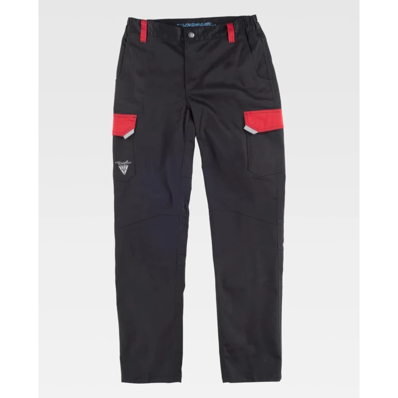 Pantalón de Trabajo Elástico Multibolsillos Workteam WF2855