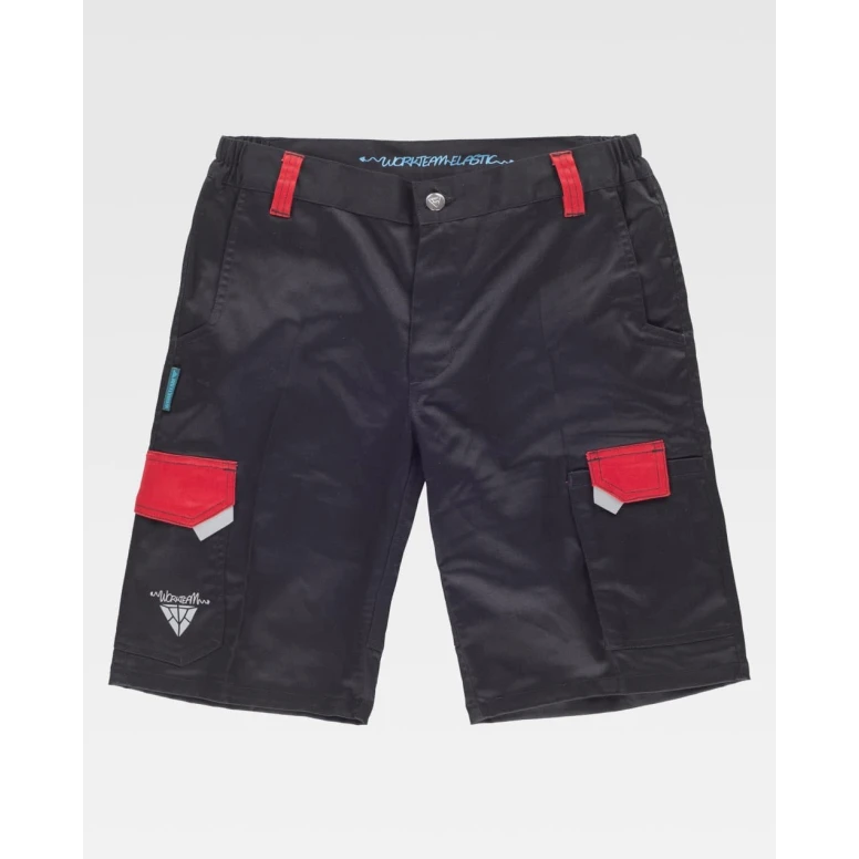 Bermuda de Trabajo Workteam Stretch Multibolsillos WF2817