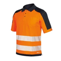Polo de alta visibilidad con bandas segmentadas termoselladas Issa Line HV 08190N