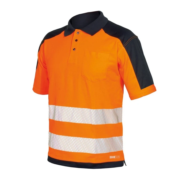 Polo de alta visibilidad con bandas segmentadas termoselladas Issa Line HV 08190N