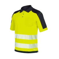 Polo de alta visibilidad con bandas segmentadas termoselladas Issa Line HV 08190N 2