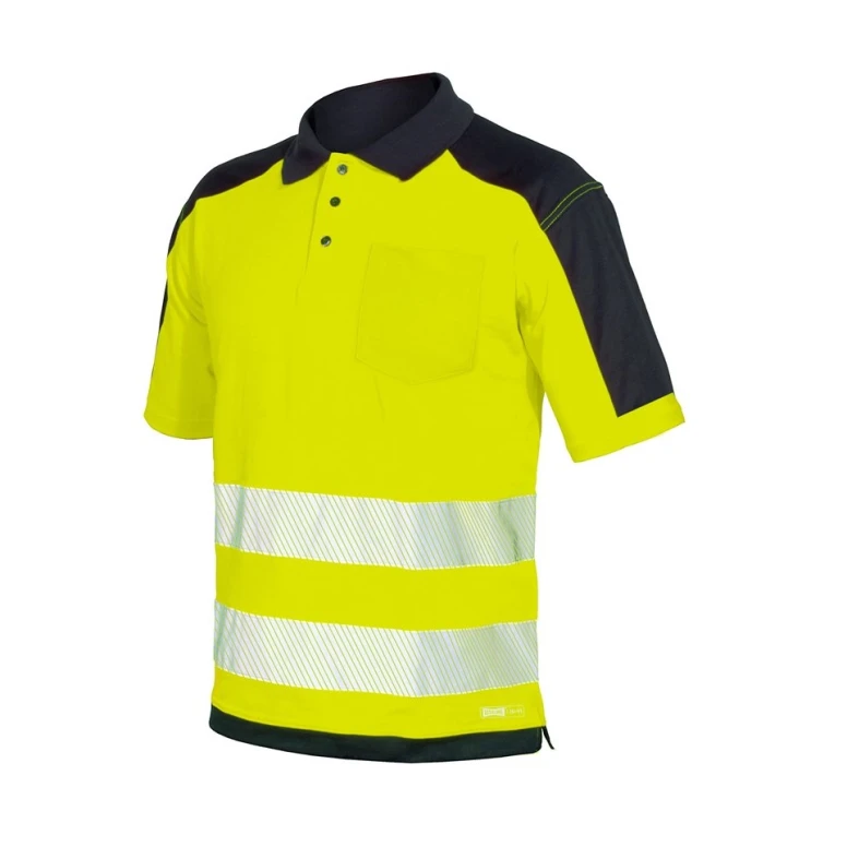 Polo de alta visibilidad con bandas segmentadas termoselladas Issa Line HV 08190N