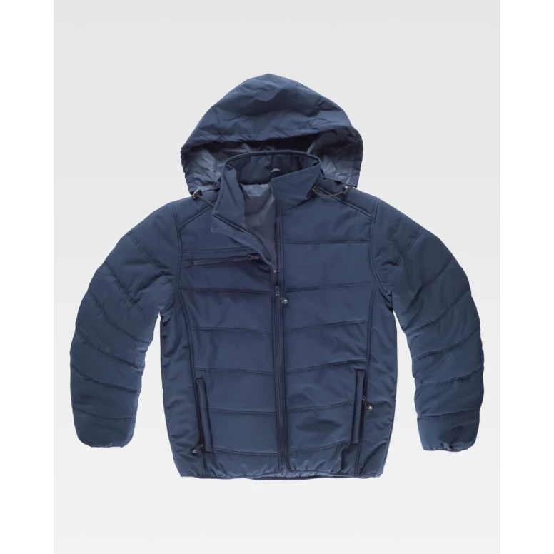 Chaqueta de Trabajo Workteam Multibolsillos Acolchada con Capucha S3910
