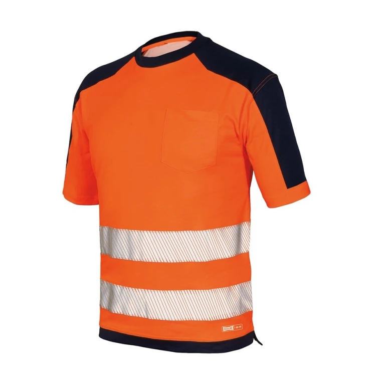 Camiseta Alta Visibilidad con bandas segmentadas termoselladas Issa Line HV 08186N