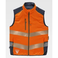 Chaleco de Trabajo Reversible Alta Visibilidad Acolchado Workteam C8250