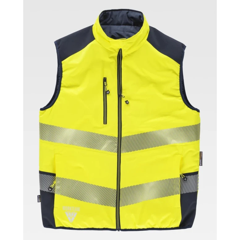 Chaleco de Trabajo Reversible Alta Visibilidad Acolchado Workteam C8250