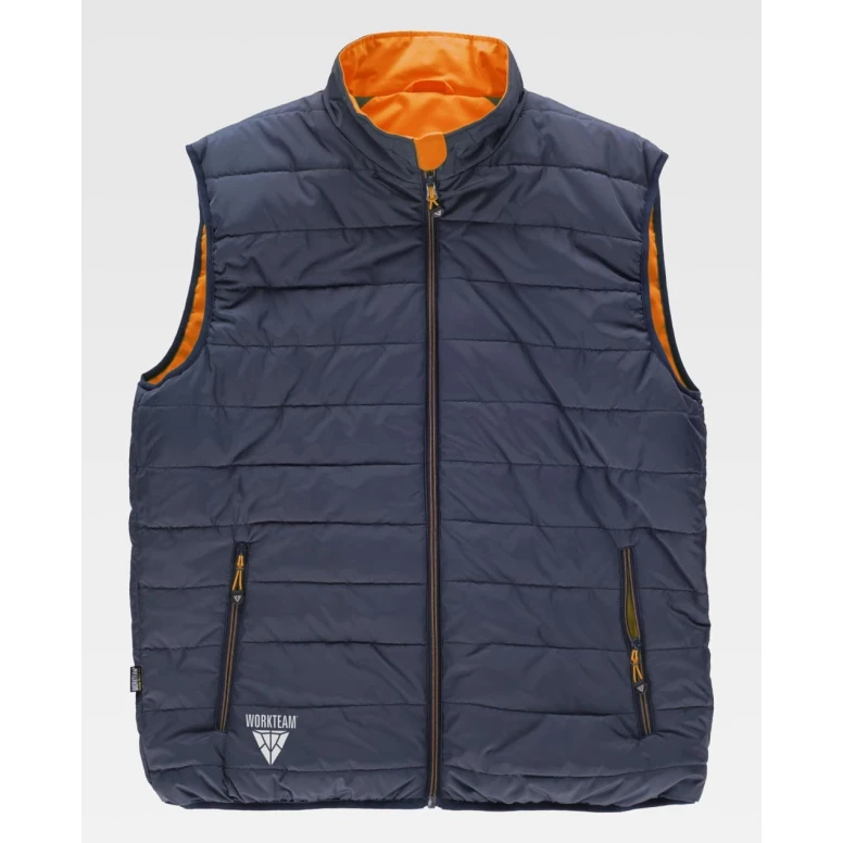 Chaleco de Trabajo Reversible Alta Visibilidad Acolchado Workteam C8250