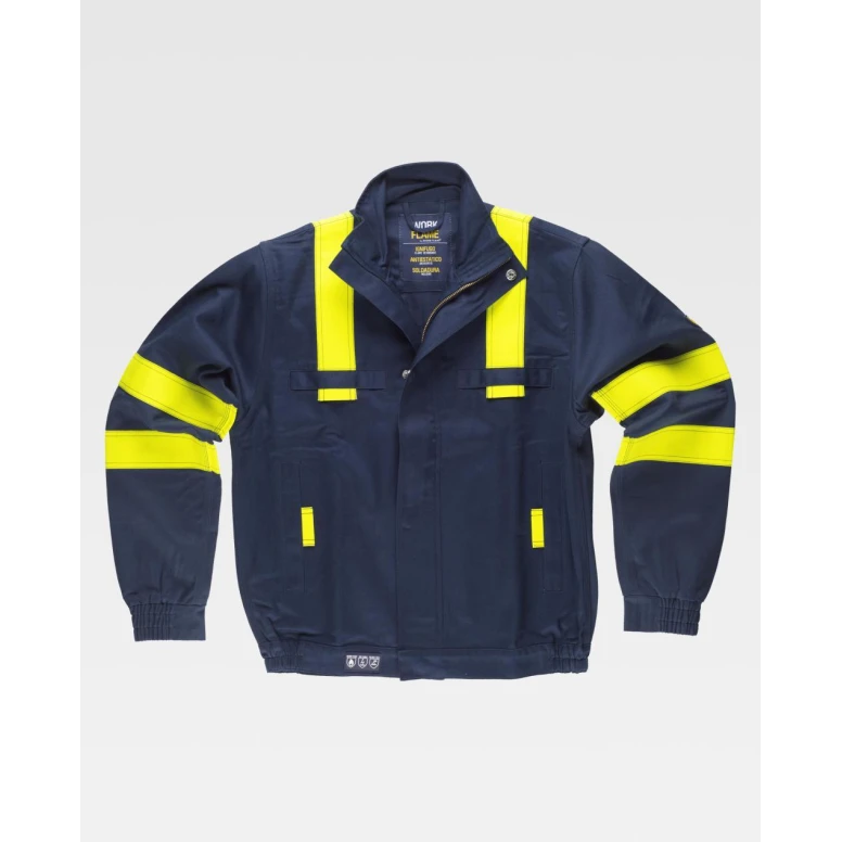 Chaqueta de Trabajo Workteam Ignífuga, Antiestática y de Alta Visibilidad B1194