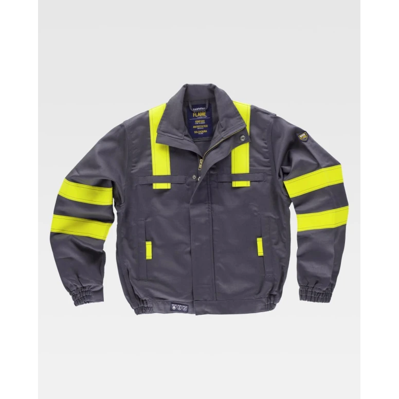 Chaqueta de Trabajo Workteam Ignífuga, Antiestática y de Alta Visibilidad B1194