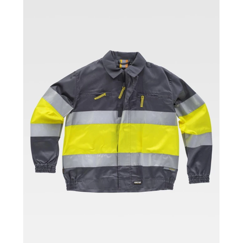Chaqueta de Trabajo Workteam Multibolsillos Alta Visibilidad C4110