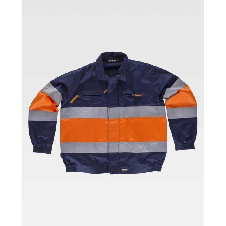 Chaqueta de Trabajo Workteam Multibolsillos Alta Visibilidad C4110