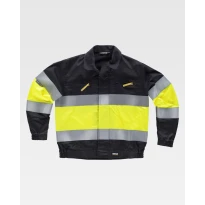 Chaqueta de Trabajo Workteam Multibolsillos Alta Visibilidad C4110