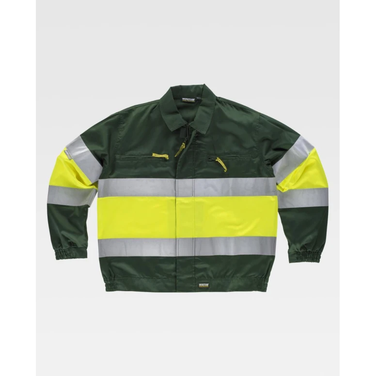 Chaqueta de Trabajo Workteam Multibolsillos Alta Visibilidad C4110