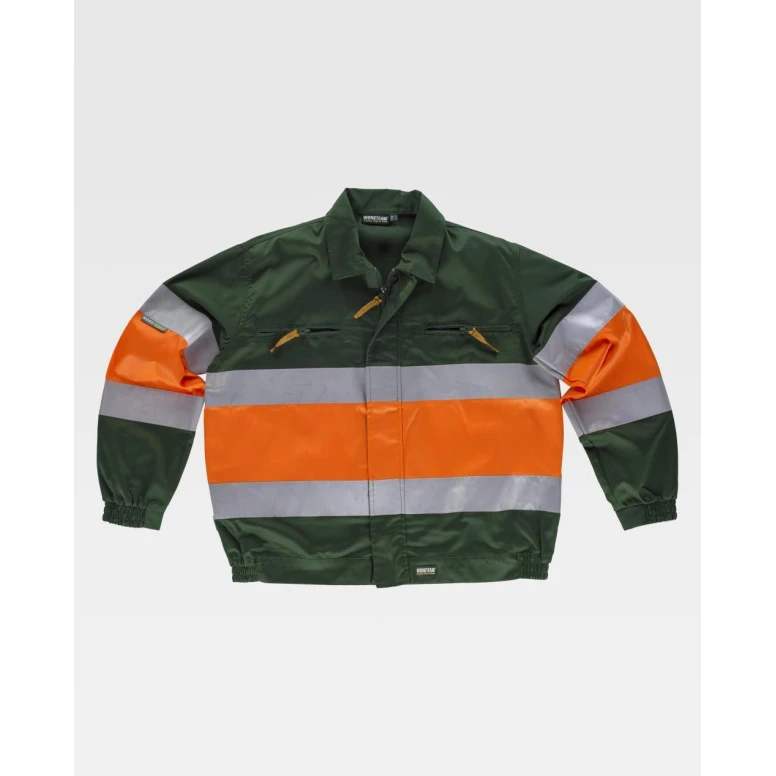 Chaqueta de Trabajo Workteam Multibolsillos Alta Visibilidad C4110