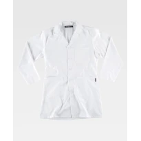 Bata de trabajo unisex Workteam con cierre de botones B6701