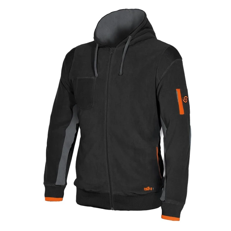 Sudadera de trabajo en micropolar con capucha ISSA LINE - 04807 Ortigara