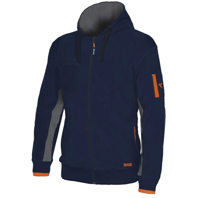 Sudadera de trabajo en micropolar con capucha ISSA LINE - 04807 Ortigara