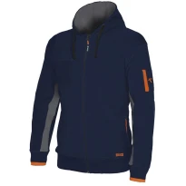 Sudadera de trabajo en micropolar con capucha ISSA LINE - 04807 Ortigara