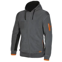 Sudadera de trabajo en micropolar con capucha ISSA LINE - 04807 Ortigara