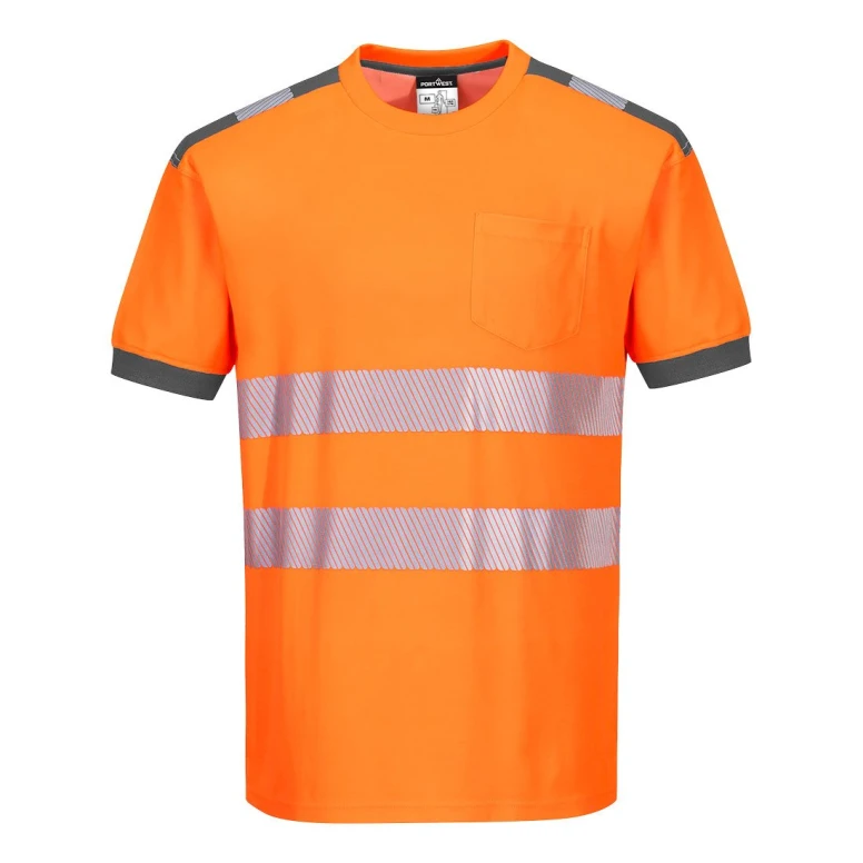 Camiseta de Trabajo Alta Visibilidad PW3 Cotton Comfort Portwest T181