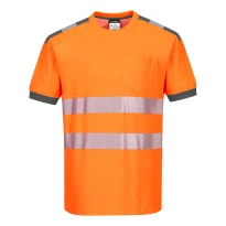 Camiseta de Trabajo Alta Visibilidad PW3 Cotton Comfort Portwest T181