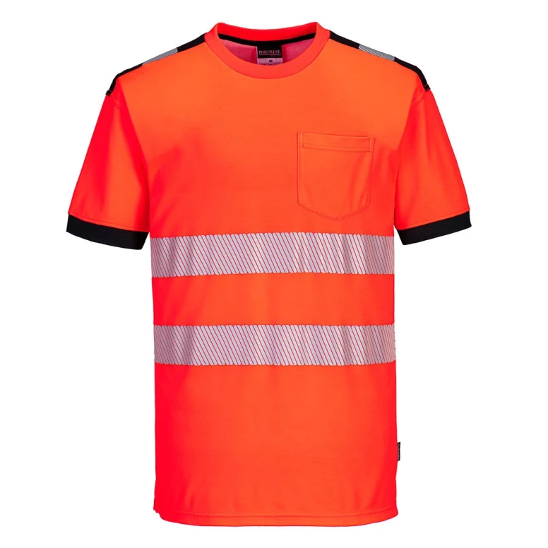 Camiseta de Trabajo Alta Visibilidad PW3 Cotton Comfort Portwest T181