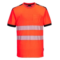 Camiseta de Trabajo Alta Visibilidad PW3 Cotton Comfort Portwest T181