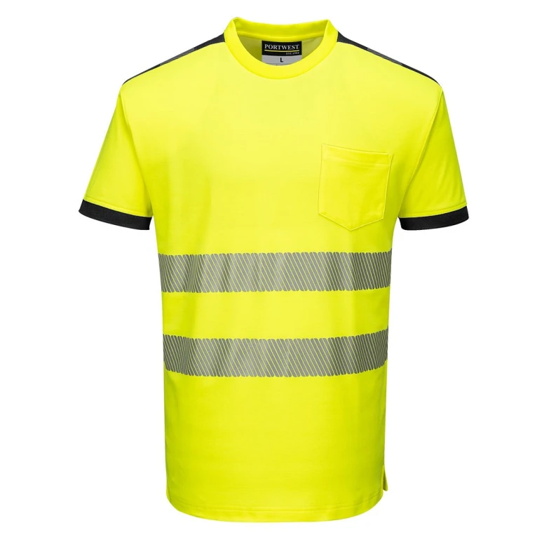 Camiseta de Trabajo Alta Visibilidad PW3 Cotton Comfort Portwest T181
