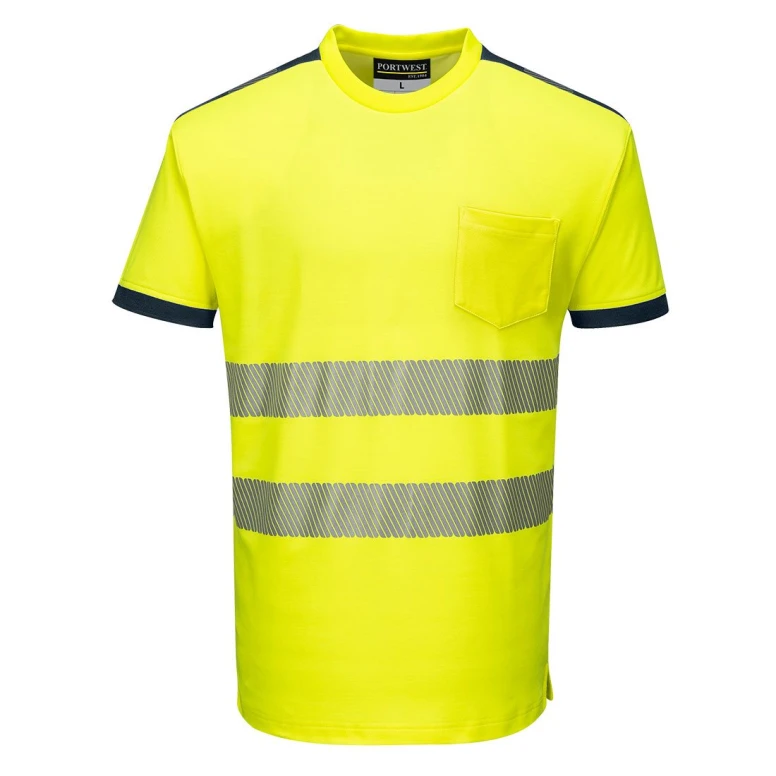 Camiseta de Trabajo Alta Visibilidad PW3 Cotton Comfort Portwest T181