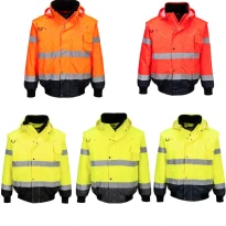 Chaqueta de Trabajo Alta Visibilidad Multibolsillos Impermeable Stretch 3 en 1 Portwest C465