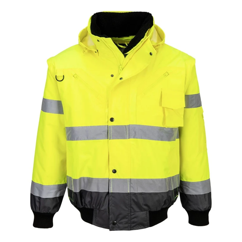 Chaqueta de Trabajo Alta Visibilidad Multibolsillos Impermeable Stretch 3 en 1 Portwest C465