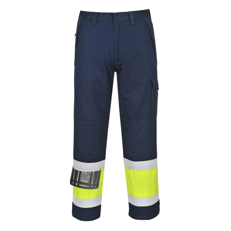 Pantalón de Trabajo Alta Visibilidad Impermeable Ignífugo Multibolsillos Modaflame Portwest MV26