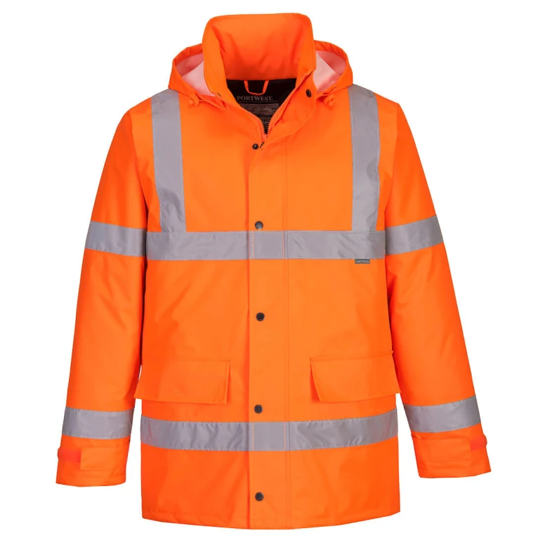 Chaqueta de Trabajo Alta Visibilidad Multibolsillos Impermeable Traffic Portwest S460