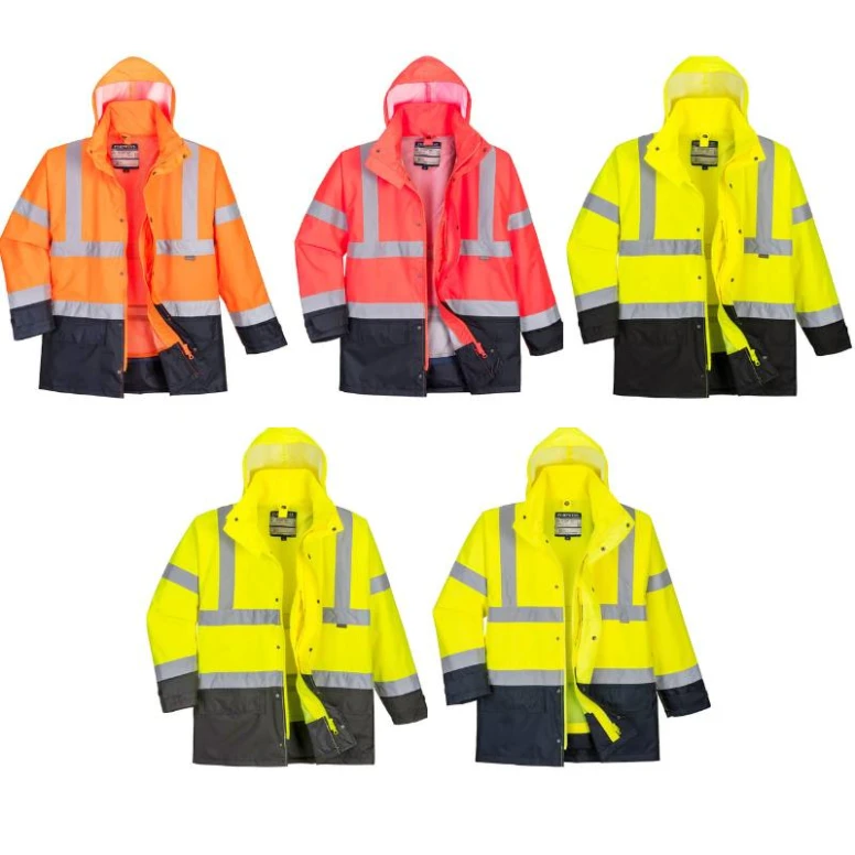 Chaqueta de Trabajo Alta Visibilidad Multibolsillos Impermeable 5 en 1 Executive Portwest S768