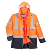 Chaqueta de Trabajo Alta Visibilidad Multibolsillos Impermeable 5 en 1 Executive Portwest S768