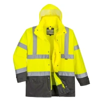 Chaqueta de Trabajo Alta Visibilidad Multibolsillos Impermeable 5 en 1 Executive Portwest S768